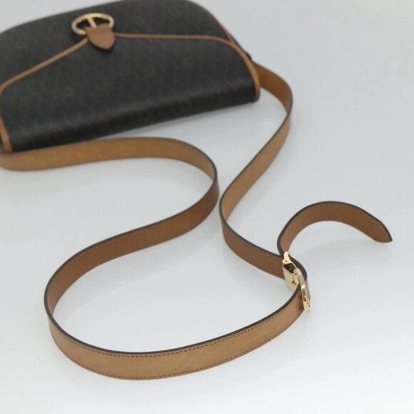 Christian Dior Honeycomb Canvas Shoulder Bag PVC Black Gold Auth - Picture 6 of 15